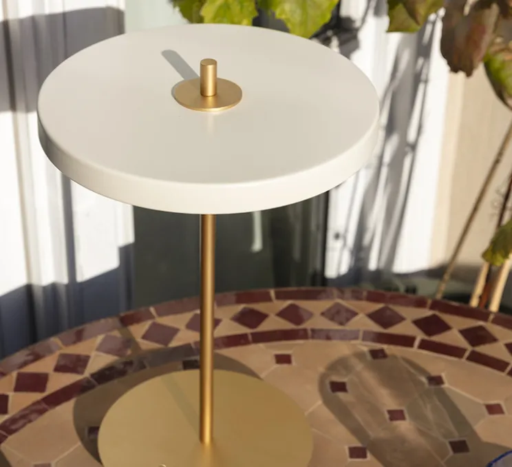 Baladeuse, Asteria Move, blanc perle, LED, 3000K, 5-100lm, Ø20cm, H30,6cm - Umage