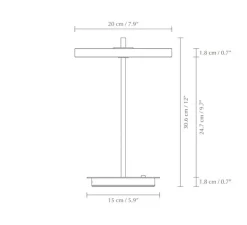 Baladeuse, Asteria Move, vert forêt, LED, 3000K, 5-100lm, Ø20cm, H30,6cm - Umage