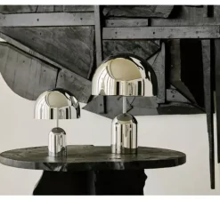 Baladeuse, Bell, argent, IP44, LED, dim, 3000K, 160 lm, L19cm, H28cm - Tom Dixon