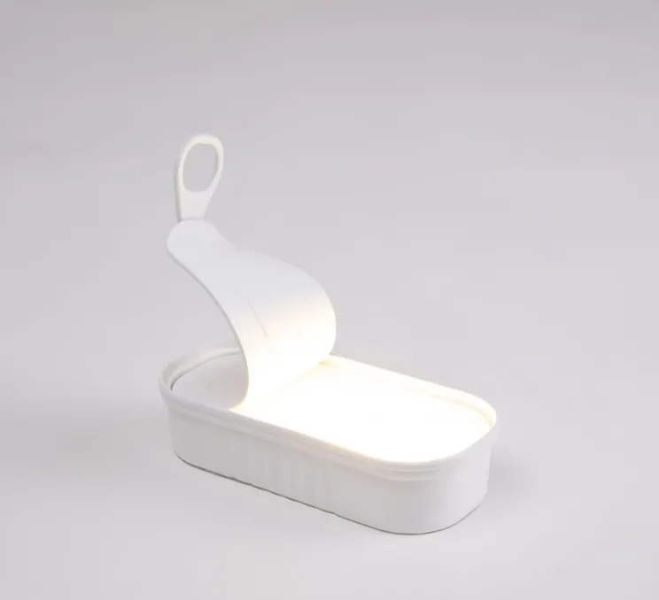 Baladeuse, Daily Glow Sardina, boîte de sardines, blanc, LED, 3000K, 35lm, L18cm, H16,5cm - Seletti