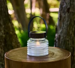 Baladeuse, d'extérieur, Aston Solar Jar, marron, noir, IP44, LED, Ø12cm, H12cm - Sirius