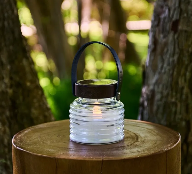 Baladeuse, d'extérieur, Aston Solar Jar, marron, noir, IP44, LED, Ø12cm, H12cm - Sirius