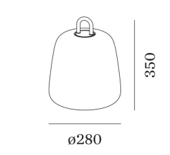 Baladeuse, d'extérieur, Costa 2.0 LED, blanc et noir, IP65, LED, 2200-4000K, 130lm, Ø28cm, H35cm - Wever&Ducré