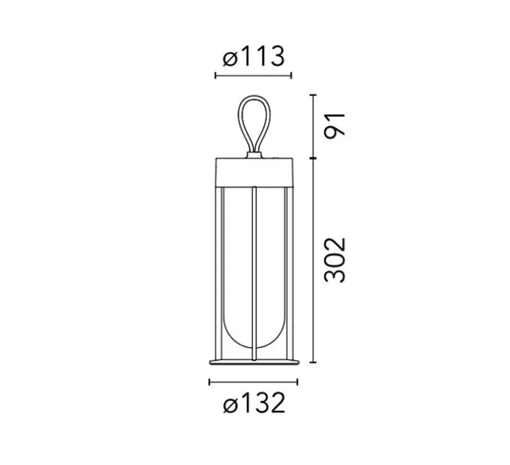 Baladeuse, d'extérieur, In Vitro, blanc, IP65, LED, dim, 2700K, 115 lm, Ø13,2cm, H39,3cm - Flos
