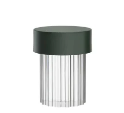 Baladeuse, d'extérieur, Last Order, transparent fluté et vert matt, IP55,LED, 2700K, 200lm, Ø11cm, H14,2cm - Flos