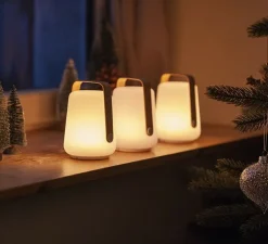 Baladeuse, d'extérieur, Lot de 3 lampes Balad H12, bamboo, IP44, LED, dim, 5000K, 20 lm, Ø10cm, H13,5cm - Fermob