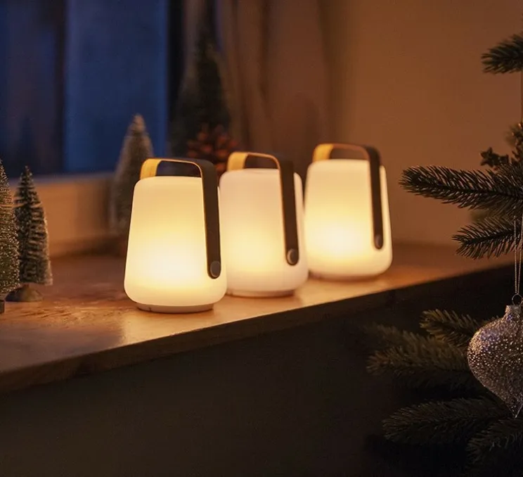 Baladeuse, d'extérieur, Lot de 3 lampes Balad H12, bamboo, IP44, LED, dim, 5000K, 20 lm, Ø10cm, H13,5cm - Fermob