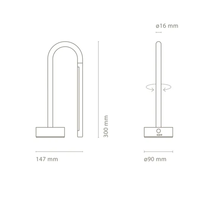 Baladeuse, d'extérieur, Mini bow, rouge oxydé, IP44, LED, dim, 2700K, 180 lm, L14,7cm, H30cm - Nexia
