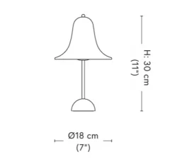 Baladeuse d'extérieur, Pantop 23, USB-C, marron foncé, IP44, Ø18cm, H30cm - Verpan
