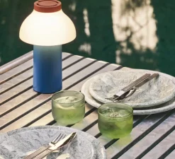 Baladeuse, d'extérieur, PC, portable, bleu ciel, blanc, IP44, LED, dim, 2800k, 220 lm, Ø14cm, H22cm - Hay