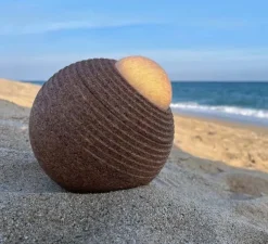 Baladeuse d'extérieur, Terra S, liège, IP67, LED, dim, 3000K, 290 lm, Ø18cm, H20cm - luxcambra