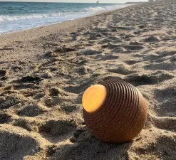 Baladeuse d'extérieur, Terra S, liège, IP67, LED, dim, 3000K, 290 lm, Ø18cm, H20cm - luxcambra