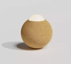 Baladeuse d'extérieur, Terra S, liège, IP67, LED, dim, 3000K, 290 lm, Ø18cm, H20cm - luxcambra