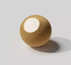 Baladeuse d'extérieur, Terra S, liège, IP67, LED, dim, 3000K, 290 lm, Ø18cm, H20cm - luxcambra