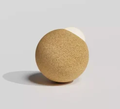 Baladeuse d'extérieur, Terra S, liège, IP67, LED, dim, 3000K, 290 lm, Ø18cm, H20cm - luxcambra