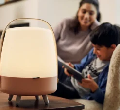 Baladeuse, Enceinte, Lite up play, Rose pastel , LED, 3000K, Ø29cm, H40cm - Kooduu