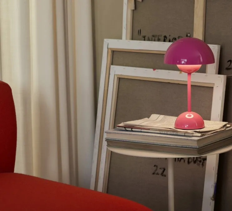 Baladeuse, Flowerpot VP9, rose tanguy, IP44, LED, dim, 2700K, 104 lm, Ø16cm, H29,5cm - Andtradition