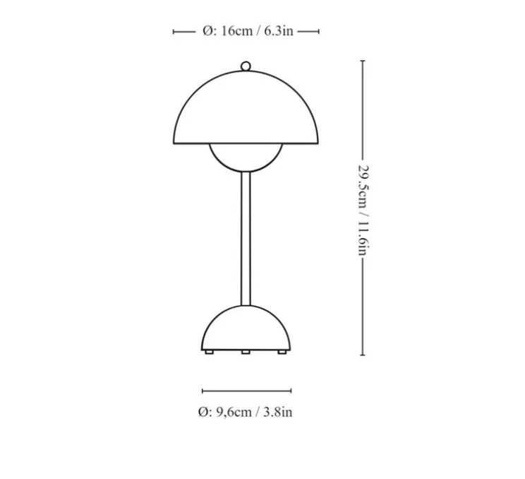 Baladeuse, Flowerpot VP9, rose tanguy, IP44, LED, dim, 2700K, 104 lm, Ø16cm, H29,5cm - Andtradition