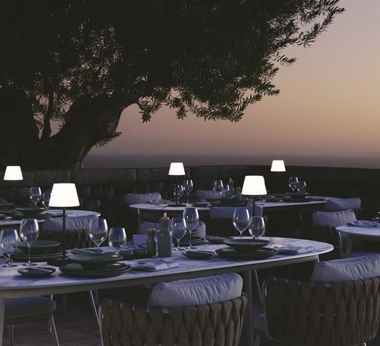 Baladeuse, Jammin, noir et blanc, IP54, LED, 3000K, 60 lm, Ø15cm, H39cm - Nedgis