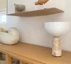 Baladeuse, Kizu, marbre kunis breccia, LED, 2700K, 200lm, Ø18cm, H24cm - New Works