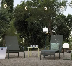 Baladeuse, Lampadaire, Mooon !, bleu acapulco, LED, 3000-6000K, 500lm, dim, IP44, Ø25cm, H134cm - Fermob