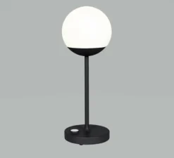 Baladeuse, Lampe à poser H41 MAX carbone, Mooon! IP44, dim, 2700K-4000K, 200lm-300lm, Ø15cm, H41cm - Fermob