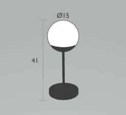 Baladeuse, Lampe H41 cactus, Mooon!, IP44, dim, 3000K-6000K, 150lm, Ø15cm, H41cm - Fermob