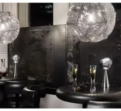 Baladeuse, Melt Portable, argent, IP44, LED, dim, 3000K, 100 lm, L13cm, H28cm - Tom Dixon