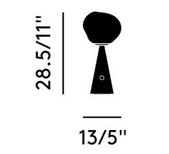 Baladeuse, Melt Portable, argent, IP44, LED, dim, 3000K, 100 lm, L13cm, H28cm - Tom Dixon