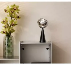 Baladeuse, Melt Portable, noir, IP44, LED, dim, 3000K, 100 lm, L13cm, H28cm - Tom Dixon