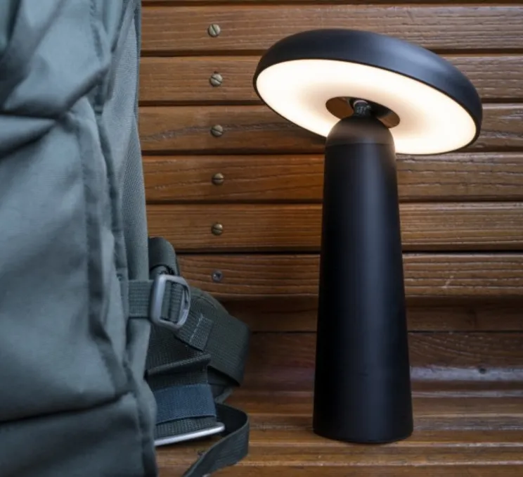 Baladeuse, Mush Mush, noir, LED, dim, 3000K, 120 lm, Ø14cm, H21,8cm - Nexel