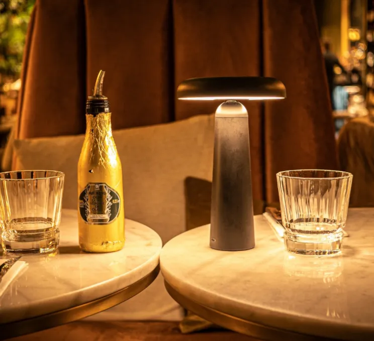 Baladeuse, Mush Mush, noir, LED, dim, 3000K, 120 lm, Ø14cm, H21,8cm - Nexel