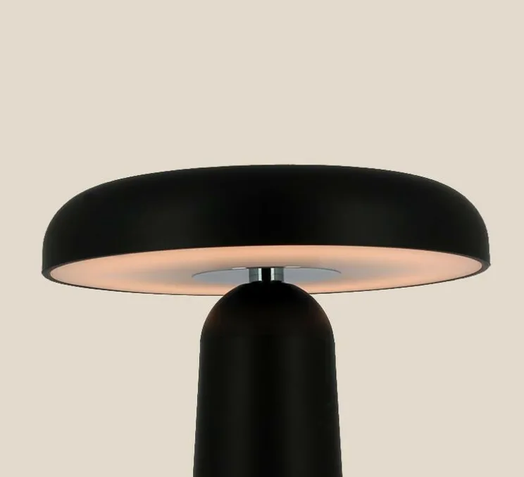 Baladeuse, Mush Mush, noir, LED, dim, 3000K, 120 lm, Ø14cm, H21,8cm - Nexel