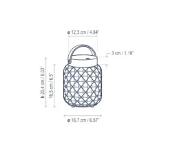 Baladeuse, Nans R, Brun graphite - Teinte rouge, LED, 2700K, 460 lm, Ø16,7cm, H21cm - Bover