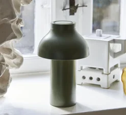 Baladeuse, PC portable, vert olive, IP44, LED, dim, 2800k, 220 lm, Ø14cm, H22cm - HAY