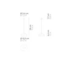 Baladeuse, Pina, Cuivre, LED, dim, 2200-2700-3000K, 245 lm, Ø10,5cm, H29cm - Zafferano