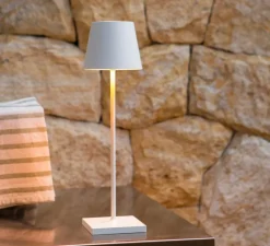 Baladeuse, Poldina, Blanc, IP65, LED, dim, 2200-3000K, 256 lm, Ø11cm, H38cm - Zafferano