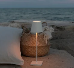 Baladeuse, Poldina, Blanc, IP65, LED, dim, 2200-3000K, 256 lm, Ø11cm, H38cm - Zafferano