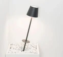 Baladeuse, Poldina, Corten, avec piquet, IP54, LED, dim, 2200-3000K, 256 lm, Ø11cm, H60cm - Zafferano
