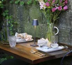 Baladeuse, Poldina Micro, Gris foncé, IP65, LED, dim, 2200-3000K, 195 lm, Ø7cm, H27,5cm - Zafferano