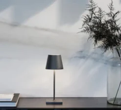 Baladeuse, Poldina Mini, gris foncé, IP65, LED, dim, 2200-3000K, 234-256 lm, Ø11cm, H30cm - Zafferano