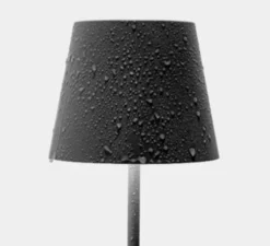 Baladeuse, Poldina Mini, gris foncé, IP65, LED, dim, 2200-3000K, 234-256 lm, Ø11cm, H30cm - Zafferano