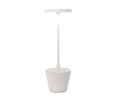Baladeuse, Poldina Reverso, blanc, IP54, LED, dim, 2200-2700-3000K, 241-250-262 lm, Ø11cm, H35cm - Zafferano