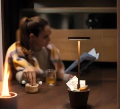 Baladeuse, Poldina Reverso, Corten, IP54, LED, dim, 2200-2700-3000K, 241-250-262 lm, Ø11cm, H35cm - Zafferano