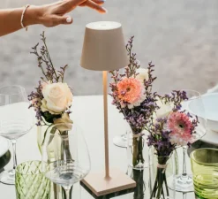 Baladeuse, Poldina, sable, IP65, LED, dim, 2200-3000K, 256 lm, Ø11cm, H38cm - Zafferano