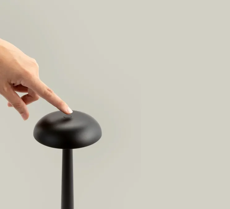 Baladeuse, Portobello, noir, IP44, LED, dim, 2700K, 137 lm, Ø12cm, H26,5cm - LEDS C4