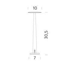 Baladeuse, Portofino, vert émeraude et marbre vert Alpi, LED, 2700K, 190 lm, Ø10cm, H30,5cm - Nemo Lighting