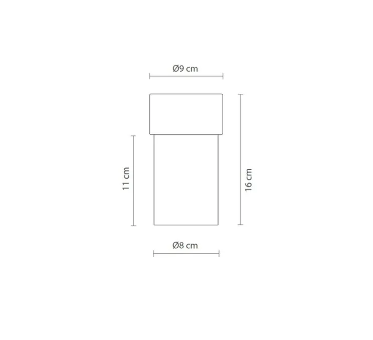 Baladeuse, Rizzo, orange, LED, dim, 3000K, 250 lm, Ø9cm, H16cm - Robin
