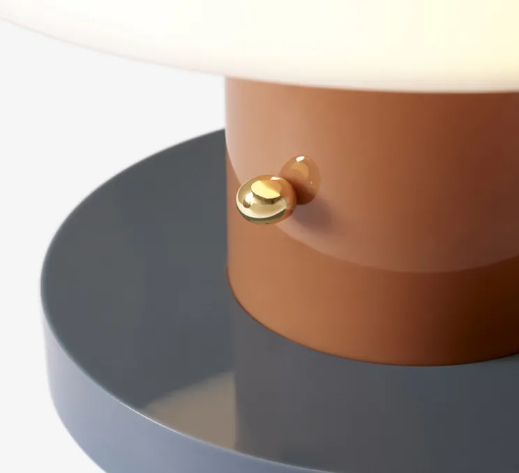 Baladeuse, Setago JH27, rouille, bleu, IP43, Ø23cm, H22cm - Andtradition