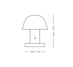 Baladeuse, Setago JH27, rouille, bleu, IP43, Ø23cm, H22cm - Andtradition